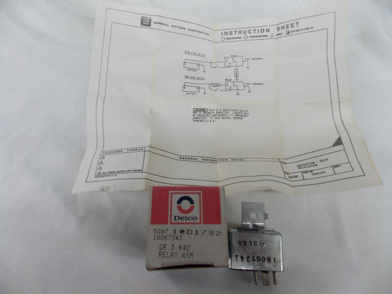 1970's gm delco relay 10067343 d1782 nos new old stock no reserve !!!