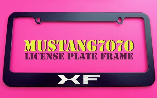 1 Brand New Jaguar XF Black Metal License Plate Frame + Screw Caps, US $12.50, image 1