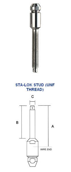Sta-lok 136-08-5/8 stud 5/16" x 5/8unf