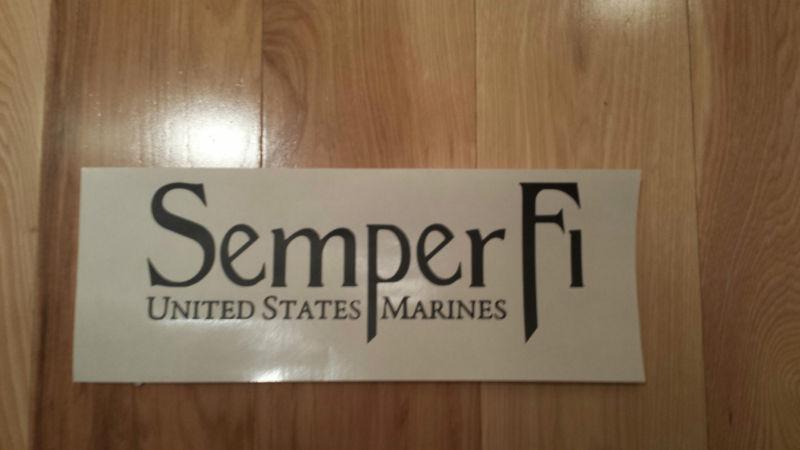 Semper fi die cut decal 10" wide