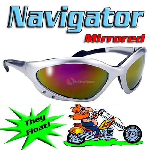 Mirrored foam padded motorcycle biker atv boating safety sunglasses