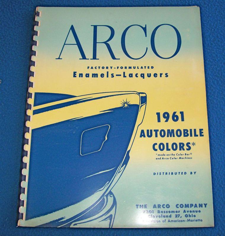 Find 1961 Arco 196152 automobile paint Color chip book Ford GM Mopar Chevy Olds in Mankato