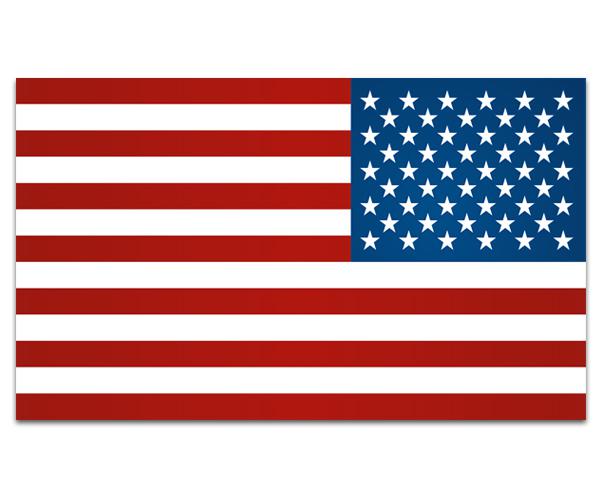 American flag decal 5"x3" usa old glory us vinyl car bumper sticker (lh) zu1