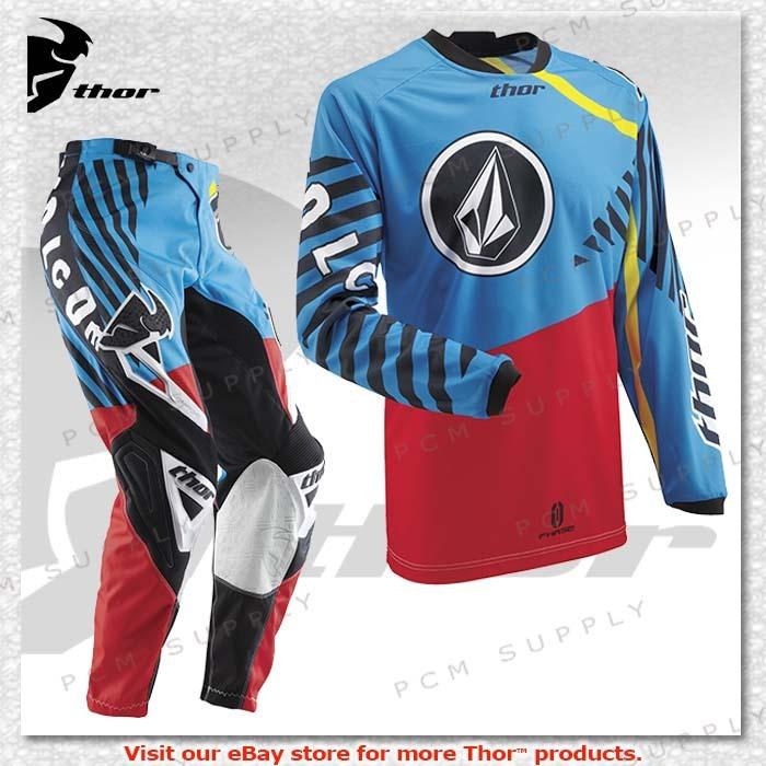 Thor 2013 phase volcom youth motocross mx atv jersey / pant gear combo