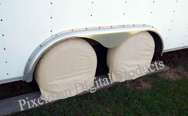 4  wheel tire covers car camper horse trailer to 27" diameter storage covers 
