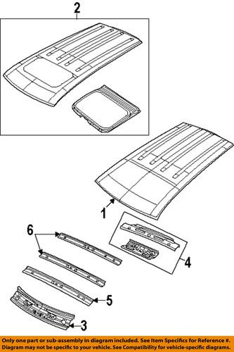 Dodge oem 5067959aa roof-front bow