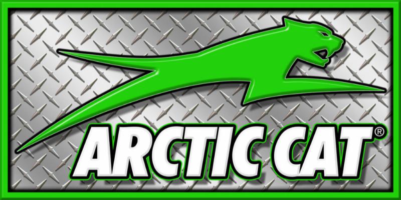 New arctic cat banner sno pro crossfire snowmobile - arctic cat green/diamond