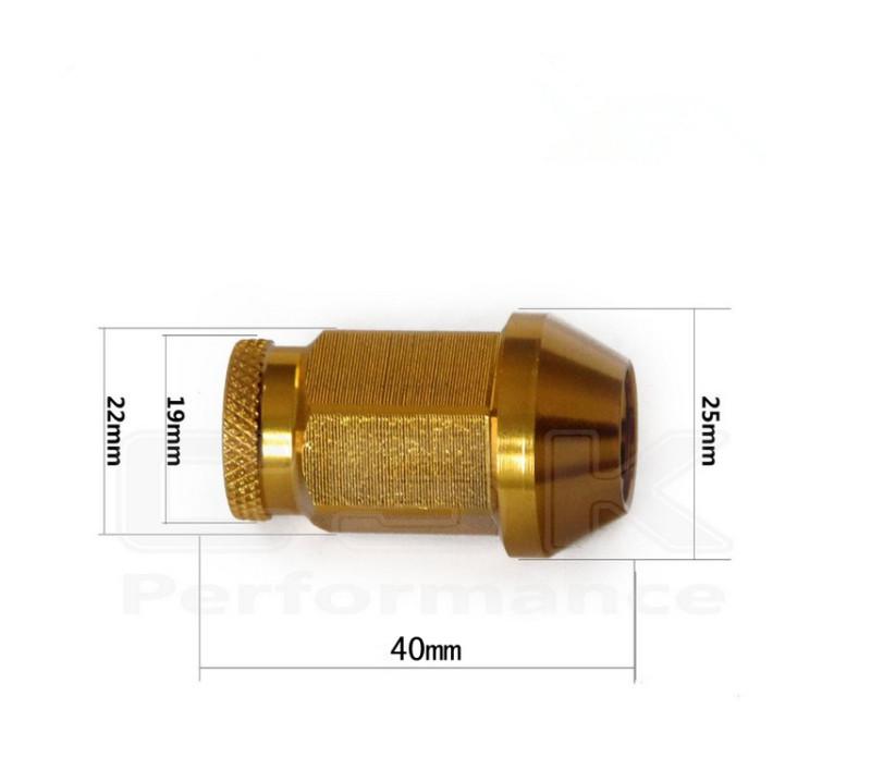  ALUMINUM D1 SPEC WHEEL LUG NUT JDM M12X1.5 40MM RACING LUG NUTS 20PCS GOLD, US $26.89, image 1