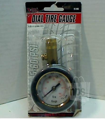 Xtra seal 15-906 1-3/4" dial tire gauge w/ bleeder valve metal 0-60 psi new