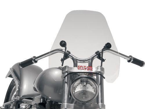 Slipstreamer 1" &  7/8" handlebar clear spitfire spit fire motorcycle windshield