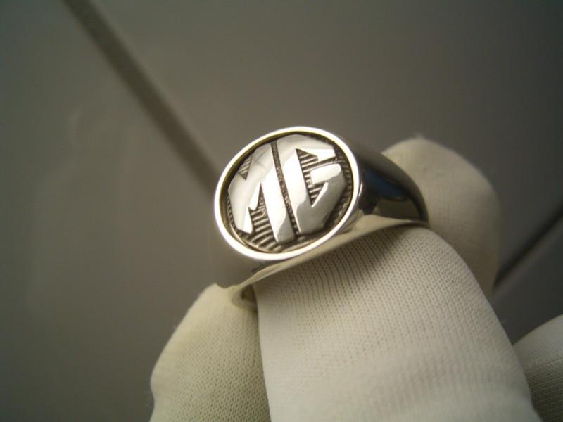 Mg car ring silver    wheels motor great britain emblem abzeichen felgen lenkrad