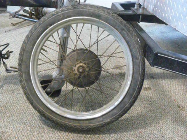 1949? indian scout 18 inch front wheel + brake assembly + extra tire