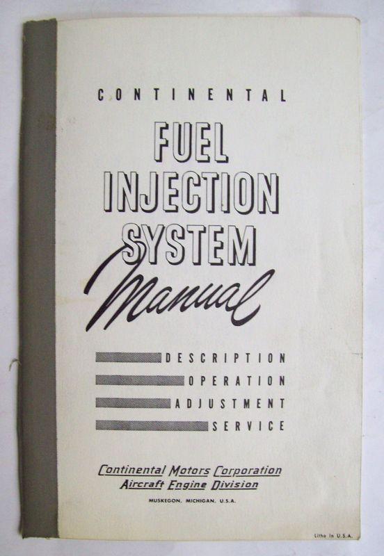 Original continental fuel injection system manual 