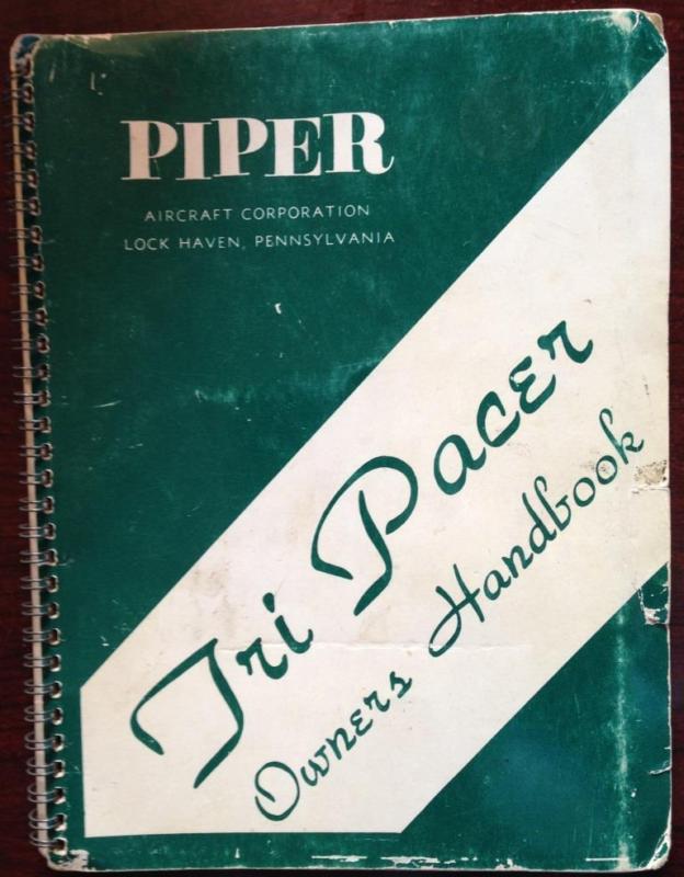 Piper tri pacer owners handbook pilots operating manual poh 1960 pa-22-150 160