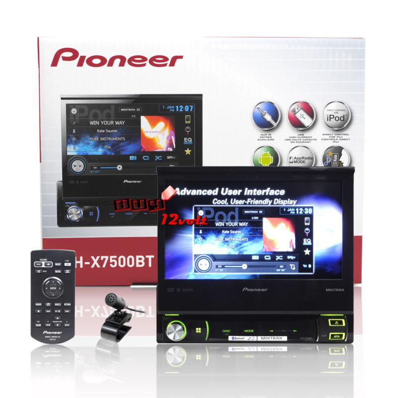 Pioneer avh-x7500bt 1-din in-dash 7" multimedia dvd receiver w/bluetooth