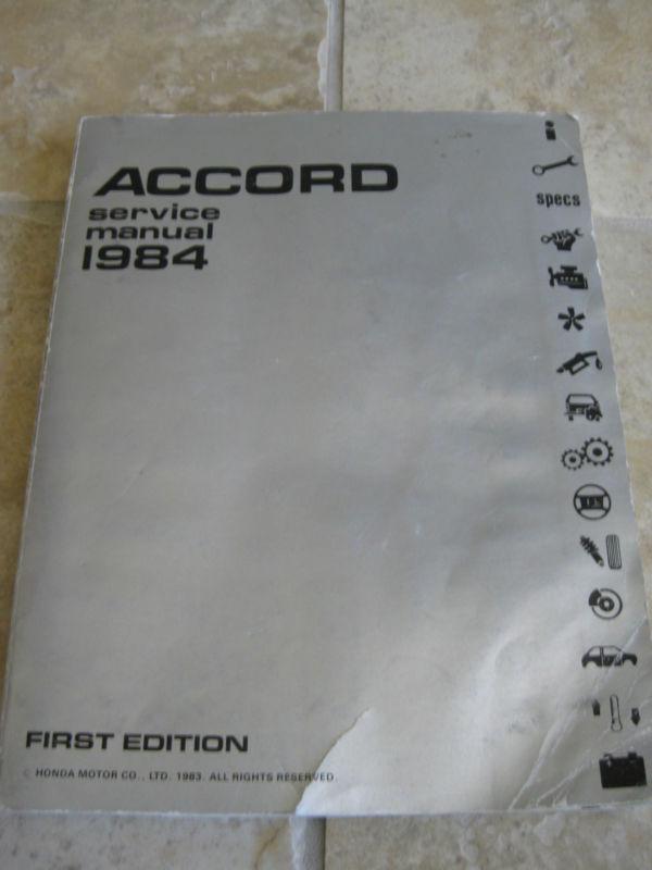 Accord service manual - first edition honda motor co 1983
