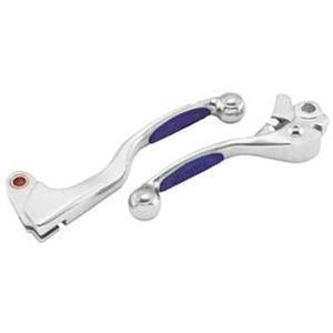 Msr clutch/brake lever set w/grip yamaha,blue,yz125/250,2000 wr400f,2000 yz426f