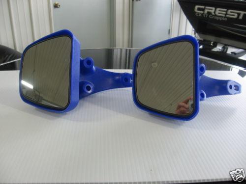 Yamaha blue windshield mounted snowmobile mirror kit