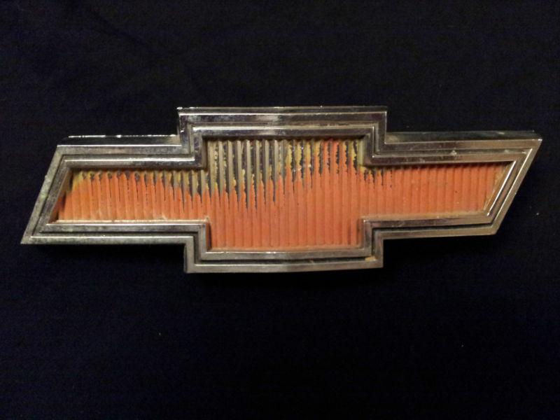 1967-1968 chevrolet truck original hood bowtie emblem with mounting hardware