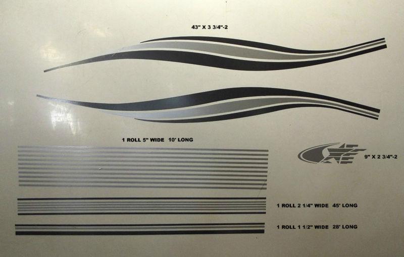 4 new boat rv car trailer graphic motorhome decal kit
