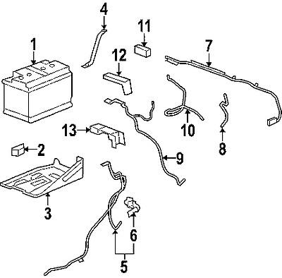 Chevrolet 20774386 genuine oem factory original positive cable