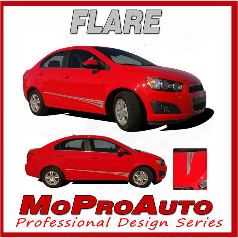 Chevy sonic / 2014 / flare graphics pro grade vinyl / stripes decals kit 3m cda