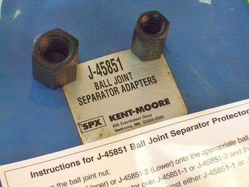Kent moore j-45851 ball joint press adapters, silverado sierra, express savana 