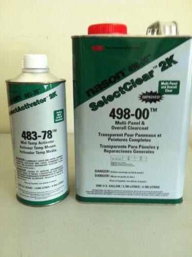 Nason 2k 498-00 gallon and 483-78 quart clear coat kit