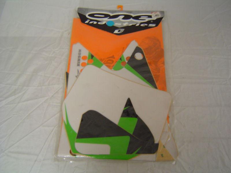 One industries white printed background kit '06 kawasaki kx250f bgp-kw251-wh