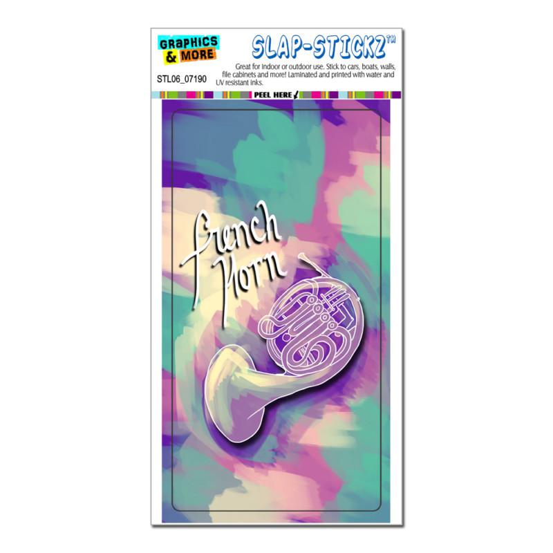 French horn - musical instrument music brass pastel slap-stickz™ bumper sticker