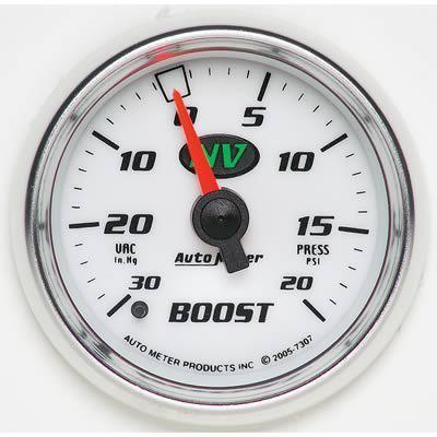 Autometer nv mechanical boost/vacuum gauge 2 1/16" dia 7307