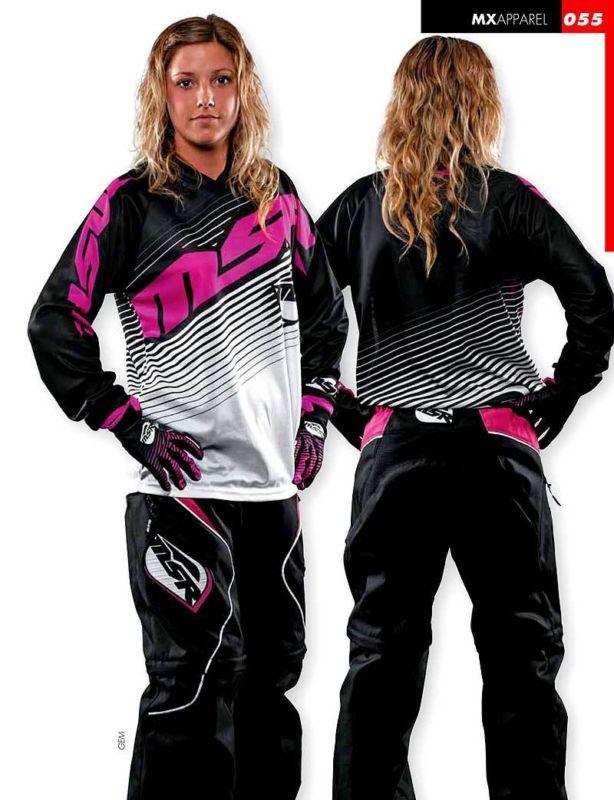 Msr starlet gear set blk/pnk, gem pant jersey, pant, glove new 2014 motorcross
