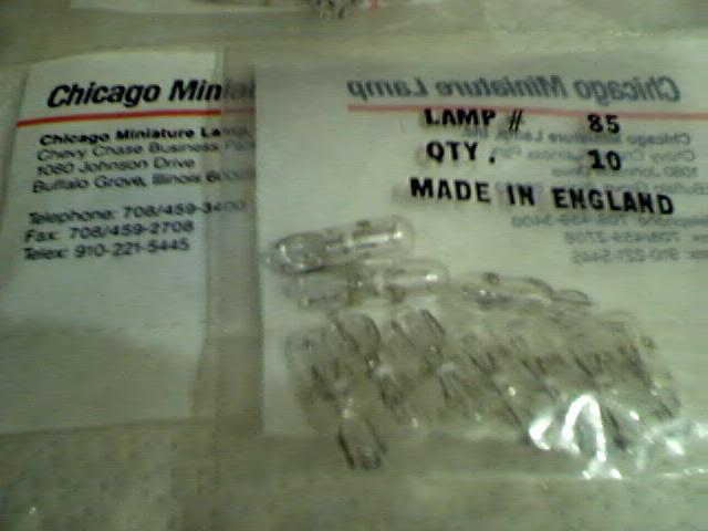 30 chicago minuature #85 push in pilot lamps  push in bulbs 