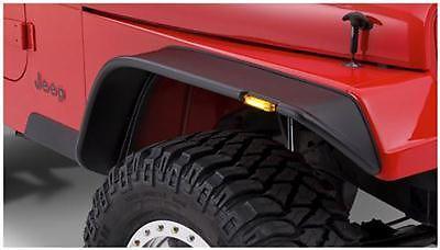Bushwacker flat style yj wrangler front fender flares - 10067-07 - jeep wrangler