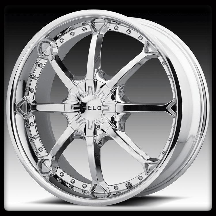 20" x 8.5" helo he871 chrome prospector freelander tribute montego wheels rims