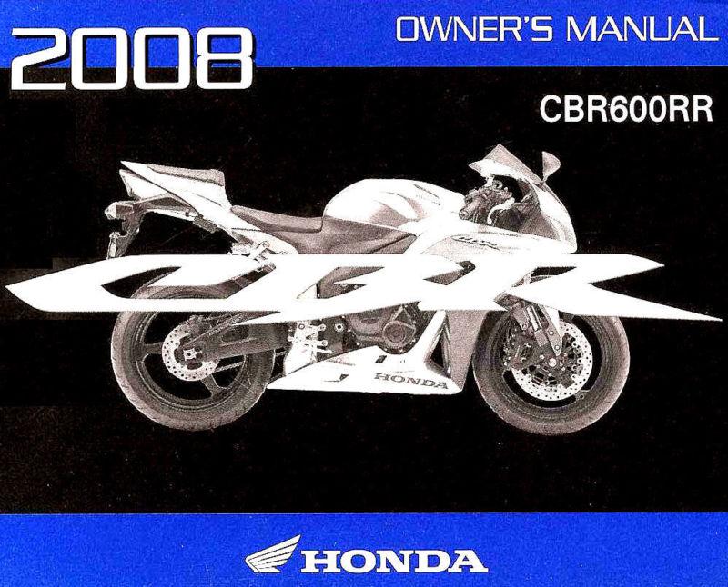 2008 honda cbr600rr motorcycle owners manual -new-cbr 600 rr-cbr600 rr-honda