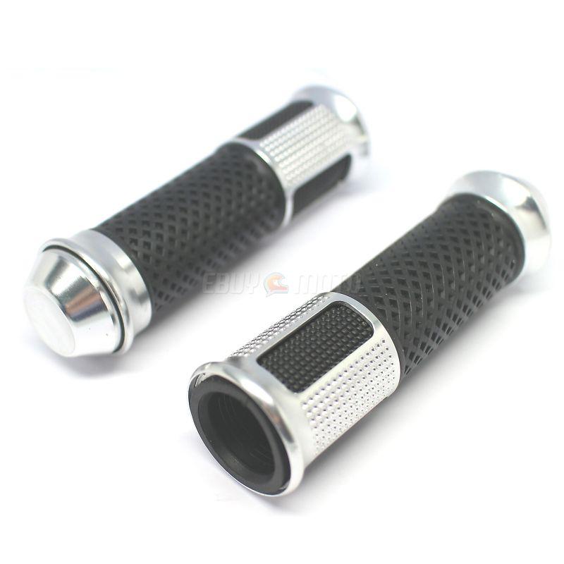 Universal 7/8" handle bar hand grips for yamaha fjr1300 fj1200 fj1100 22mm silve