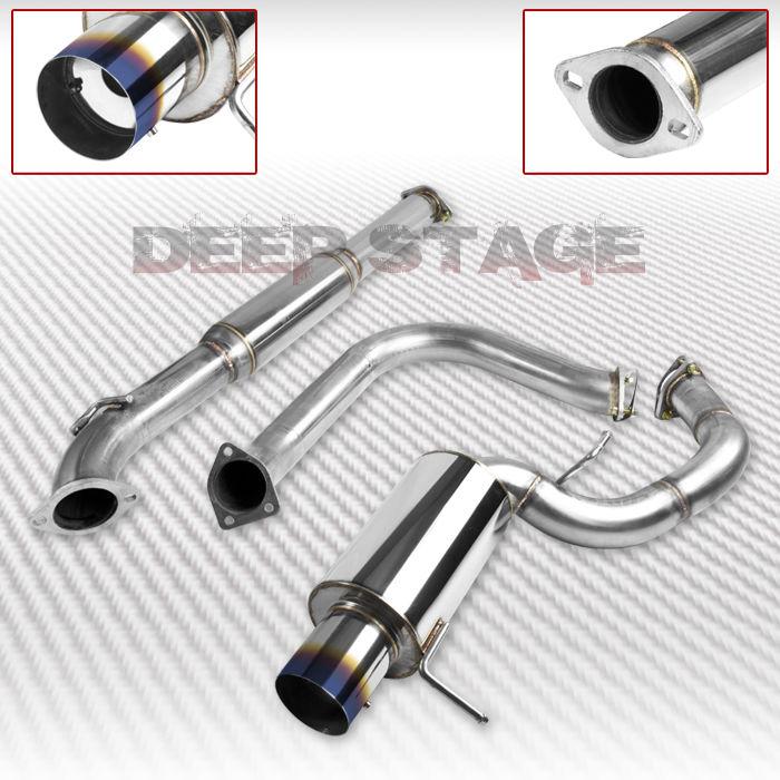 Sell SS CAT BACK EXHAUST 4" BURNT TIP MUFFLER 0005 MITSUBISHI ECLIPSE