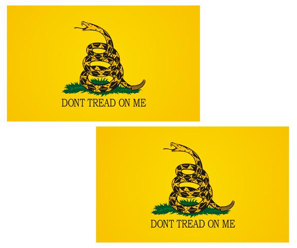 Gadsden flag decal set 3"x1.8" don't dont tread on me american usa sticker u5ab