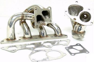 Obx mitsubishi evo 8 9 turbo manifold header w dump pipe system stainless steel