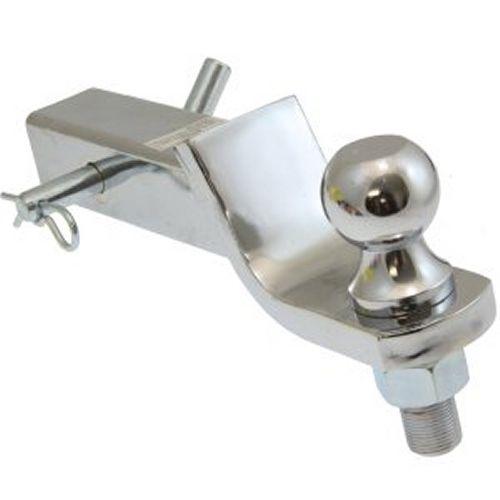 2" drop hitch chrome mount trailer receiver heavy duty tow truck w/ 2" ball +pin