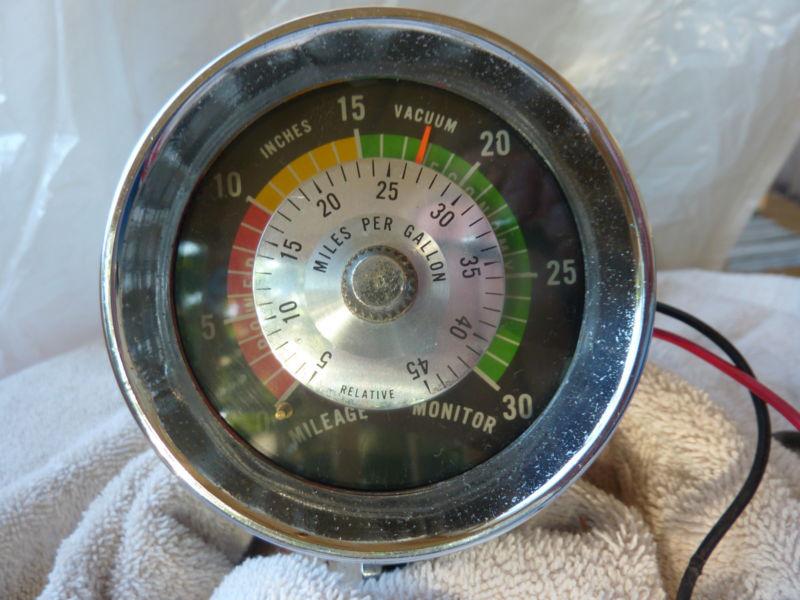  hot rod vacuum gauge/mileage monitor vintage 60's in working order