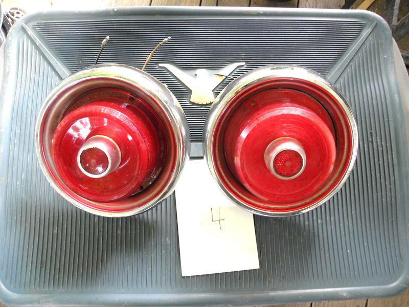 1955 ford thunderbird tail light  assembly -housing, lenses,  - pair 4