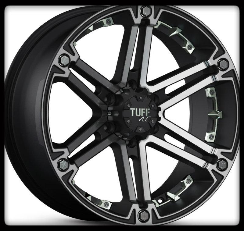16" x 8" tuff t01 black rims / lt315/75/16 nitto terra grappler at wheels tires