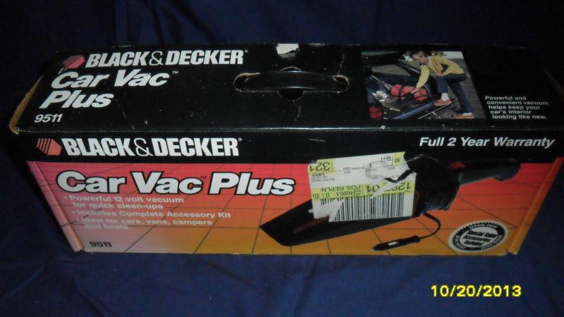 Black & decker car vac plus 12 volt vacuum. lightly used excellent! model 9511