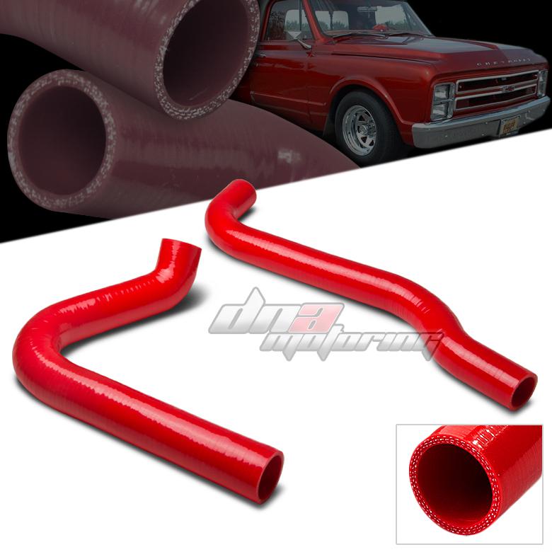 67-72 chevy c/k blazer/gmc jimmy red silicone direct fit radiator hose piping