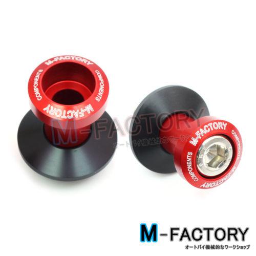 Red paddock stand cnc swingarm spools suzuki gsr600 06 07 08 09 10 11 12 13