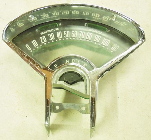 1955 1956 chevy automatic speedometer bezel, lens, auto indicator &amp; housing - #2