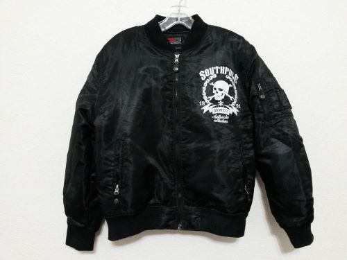 Southpole authentic collection youth boys motorcycle jacket medium 12/14 black