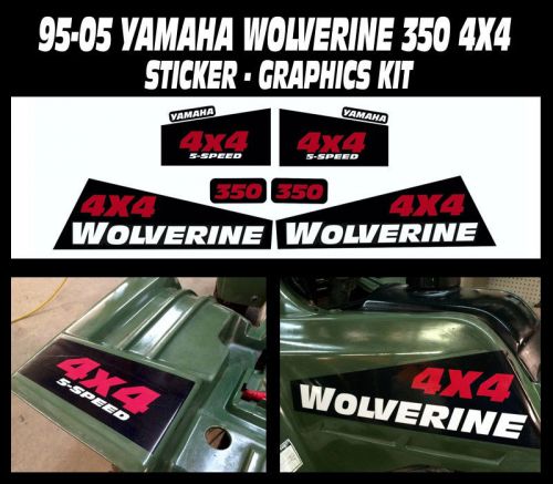 Yamaha wolverine 350 4x4 graphics sticker decal kit 95 - 05